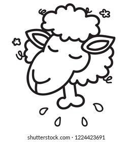 vector picture of sheep head