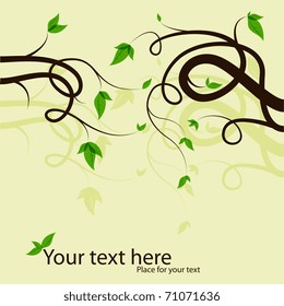 Vector picture with tree branches