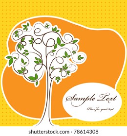 Vector picture with tree and space for your text