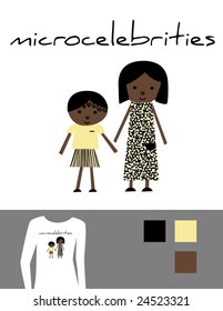 vector picture with two friends