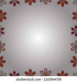 Vector. Picture in white, pink and beige colors. Doodles elements hand drawn frames. Seamless pattern.