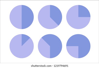 Vector pie chart business templates for presentation with percents.