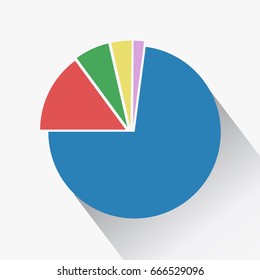 Vector pie chart infographic element for business design, infographics, diagram