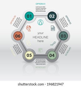 vector pie chart infographic template for business data