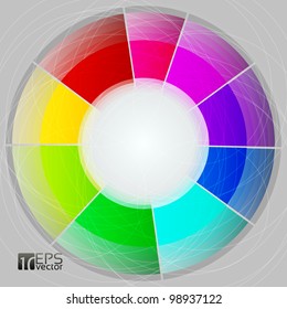 Vector pie chart on grey background