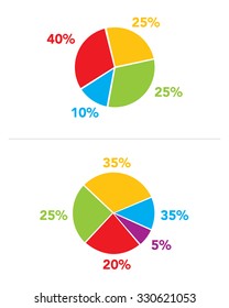 Vector Pie Chart Set 