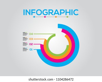 Vector pie chart template for graphs, charts, diagrams. Business circle infographic concept with 8 options, parts, steps, processes.