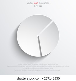 Vector pie chart web flat icon. Eps 10 illustration.