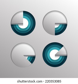 vector pie charts set for your infographics