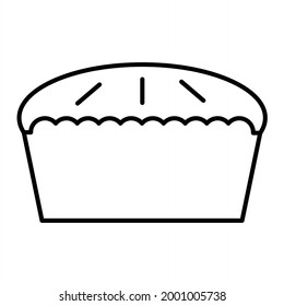 Vector Pie Outline Icon Design

