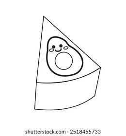 Vector A Piece of Avocado Cake