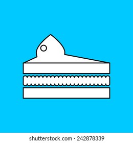 Vector piece of cake icon. Food icon. Eps10