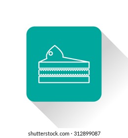 Vector piece of cake icon. Food icon. Eps10