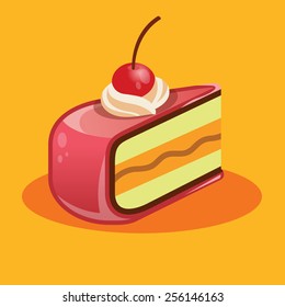 Vector piece of cake illustration