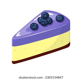 Vector piece of cake isolated on white background