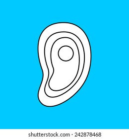 Vector piece of meat icon. Food icon. Eps10
