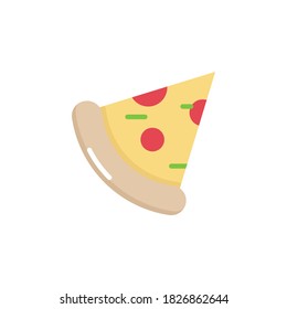 vector a piece pizza flat icon illustration 