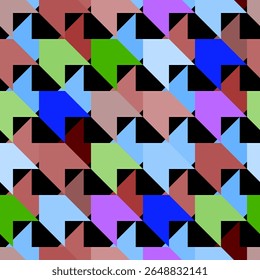 Vector - pied-de-poul seamless pattern, abstract multi colored.