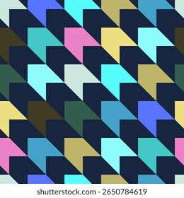 Vector - pied-de-poul seamless pattern, abstract multi colored.