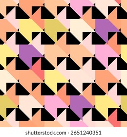 Vector - patrón sin costuras pied-de-poul, multicolor abstracto.