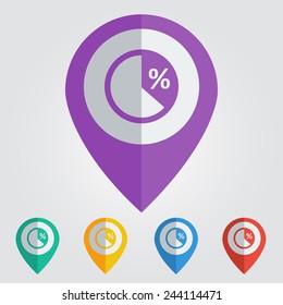 vector pie-graph flat