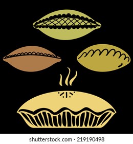 Vector pies. Icons.