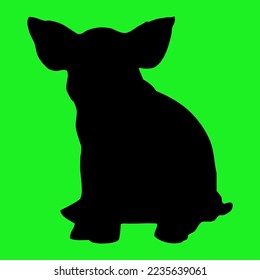 vector of pig with black color
