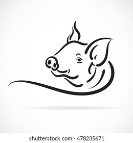 Vector of a pig logo on white background.