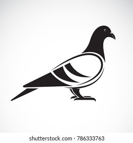 Vector of a pigeon design on white background. Bird. Animals. Easy editable layered vector illustration.
