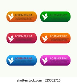 Vector of pigeon symbol or icon