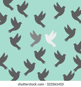 Vector of pigeon symbol or icon