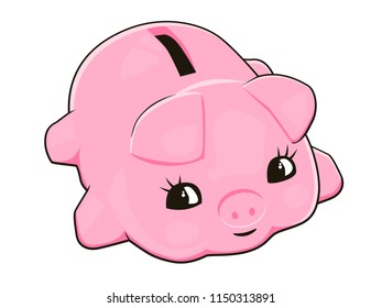 Vector piggy bank.