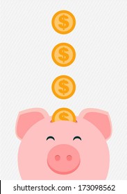 vector piggy bank