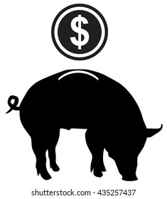 Vector piggy bank