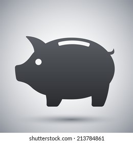 Vector Piggy Bank Icon