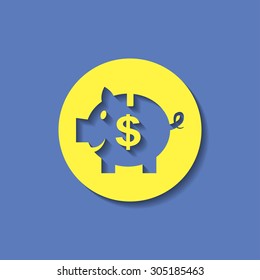 Vector piggy bank icon