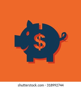 Vector piggy bank icon