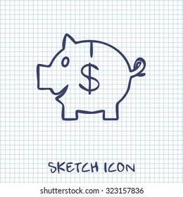 Vector piggy bank icon