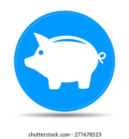 Vector piggy bank icon. Flat Vector illustration