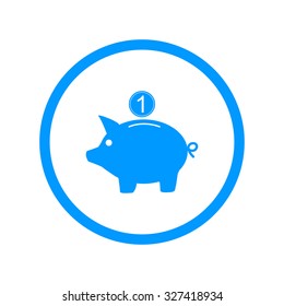 Vector piggy bank icon. Flat Vector illustration