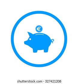 Vector piggy bank icon. Flat Vector illustration