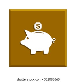 Vector piggy bank icon. Flat Vector illustration