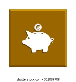 Vector piggy bank icon. Flat Vector illustration