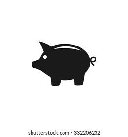 Vector piggy bank icon. Flat Vector illustration