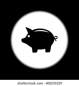 Vector piggy bank icon. Flat Vector illustration