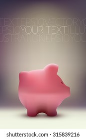 vector piggy bank illustration