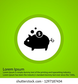  Vector piggy icon
