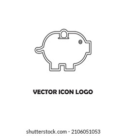 Vector piggy money bank icon