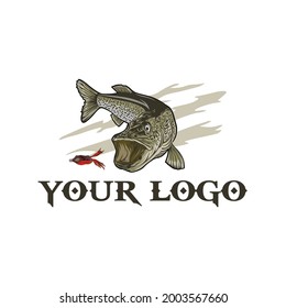 Vector Pike Fish For Logo and Tamplate