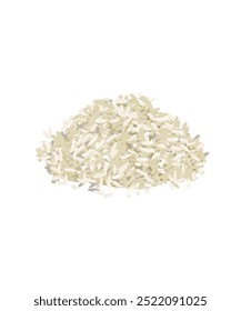 Vector pile of rice stock illustration. White rice. Vector stock illustration isolated on white background 